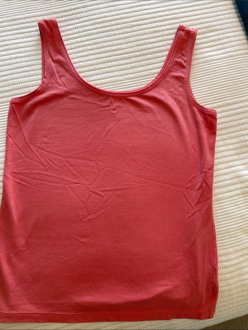 Talbots Coral Scoop-Neck Cotton Tank Size - Petite